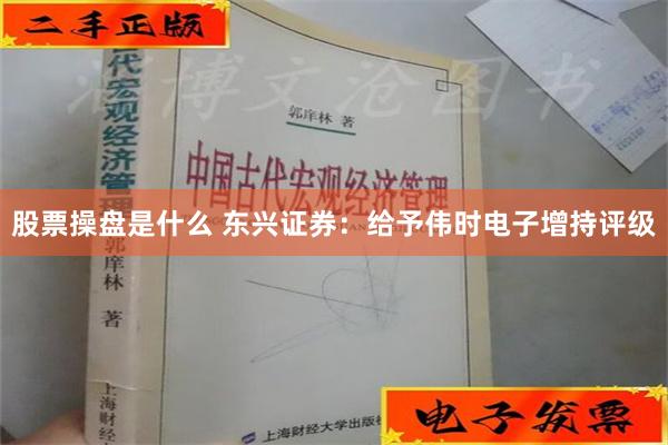 股票操盘是什么 东兴证券：给予伟时电子增持评级