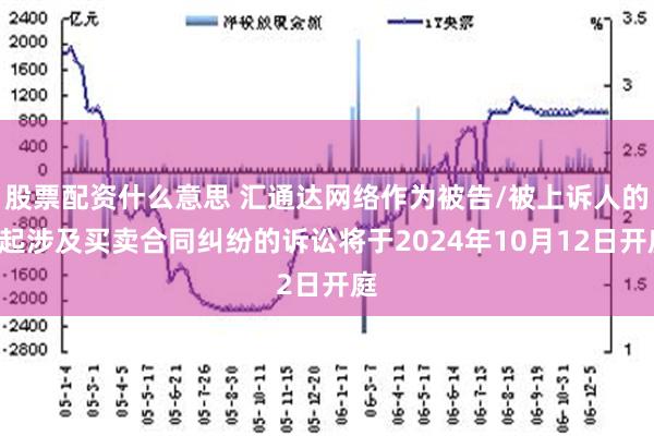 股票配资什么意思 汇通达网络作为被告/被上诉人的1起涉及买卖合同纠纷的诉讼将于2024年10月12日开庭