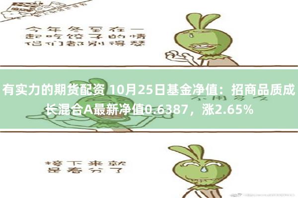 有实力的期货配资 10月25日基金净值：招商品质成长混合A最新净值0.6387，涨2.65%