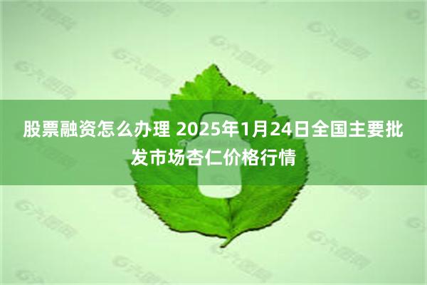 股票融资怎么办理 2025年1月24日全国主要批发市场杏仁价格行情